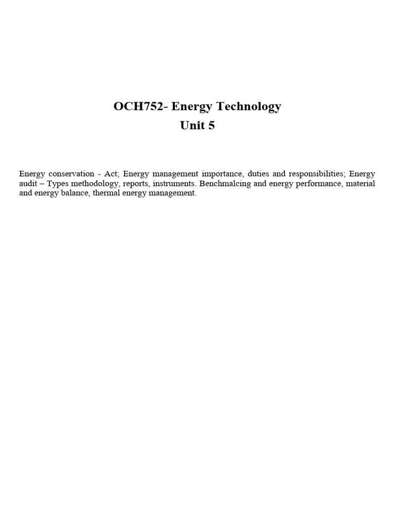 Energy Conservation and Audit Overview | PDF | Energy Conservation | Audit