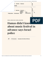 Hamas Didn't Know About Music Festival in Advance Says Israel Police - Middle East Monitor