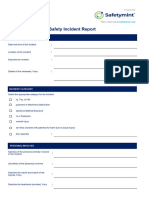 Safety Incident Report Form
