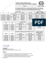 Mid Semester Timetable 03-08-2024