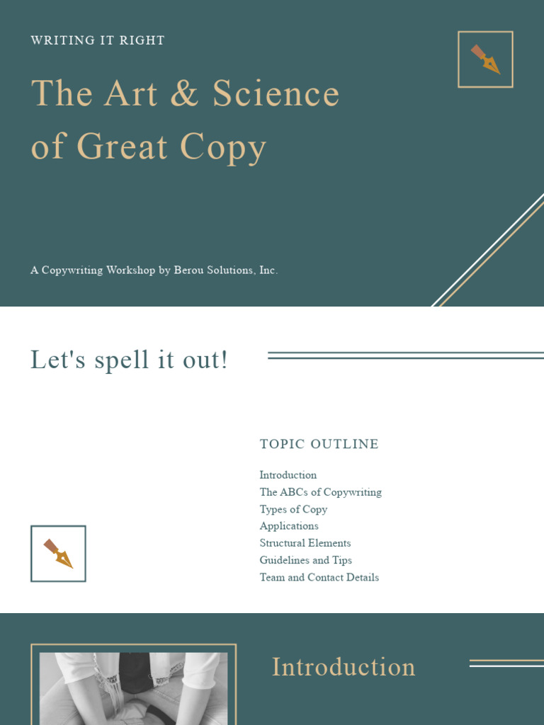 Copywriting Workshop Overview | PDF | Media Manipulation | Advertising ...