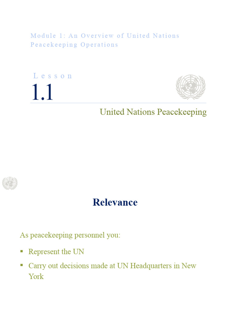 Overview of UN Peacekeeping Operations | PDF | United Nations ...