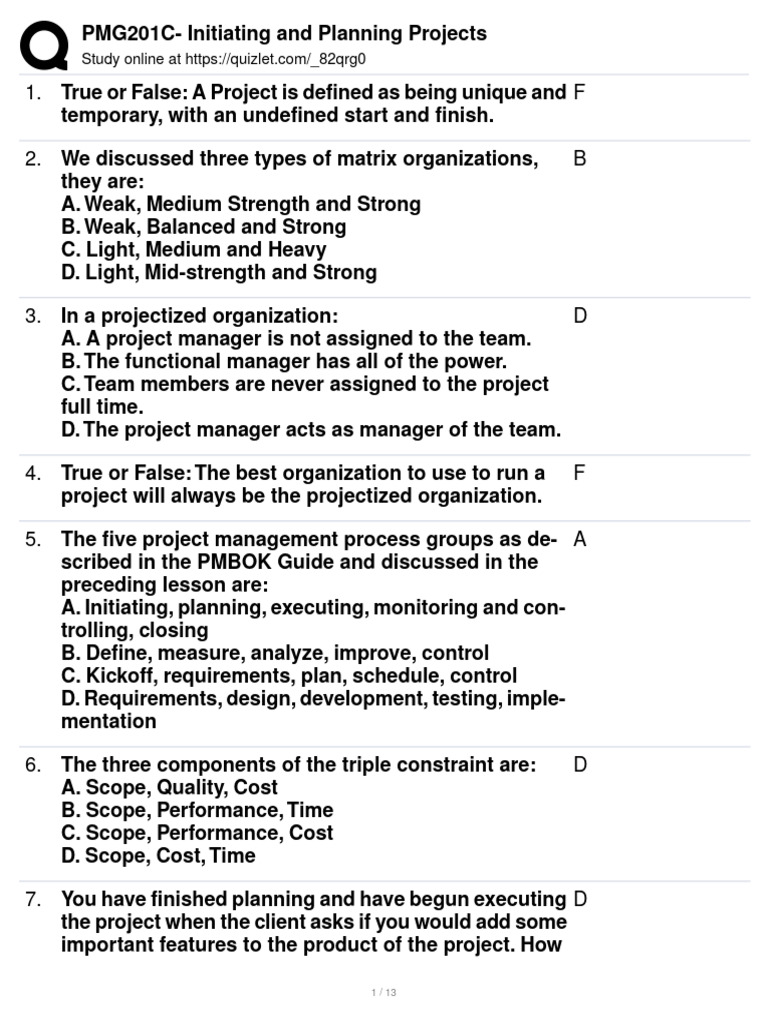 PMG201C Project Management Overview | PDF | Project Management ...