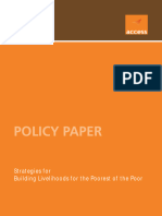 Policy Paper - Strategies For Building Livelihoods For The Poorest of The Poor