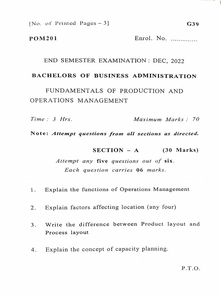 FPOM 2022dec | PDF | Operations Management | Retail