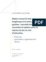 Ifab - Goalkeeper Holding The Ball Too Long - Trial Information - FR