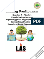AP - 6 - Q4 - WK4 - Napahahalagahan Ang Pagtatanggol at Pagpapanatili Sa Karapatang Pantao at Demokratikong Pamamahala