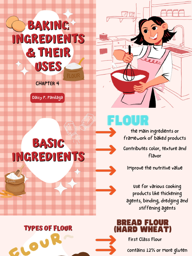 Essential Baking Ingredients Overview | PDF | Flour | Breads