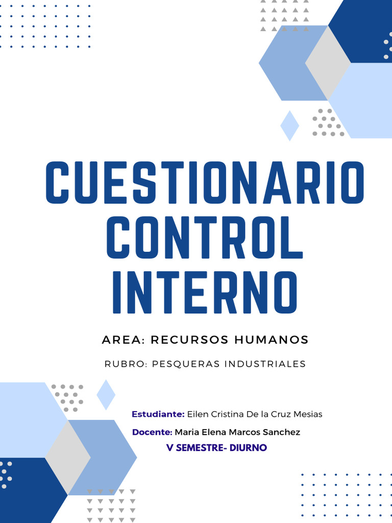 Cuestionario de Control Interno RRHH | PDF | Reclutamiento | Gestión de ...