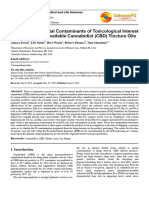 Profiling Trace Metal Contaminants of Toxicological Interest in Commercially Available Cannabidiol (CBD) Tincture Oils