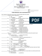 Third Periodical Test in Mathematics 3