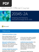 Microsoft Official Course: Designing and Deploying Microsoft Exchange Server 2016