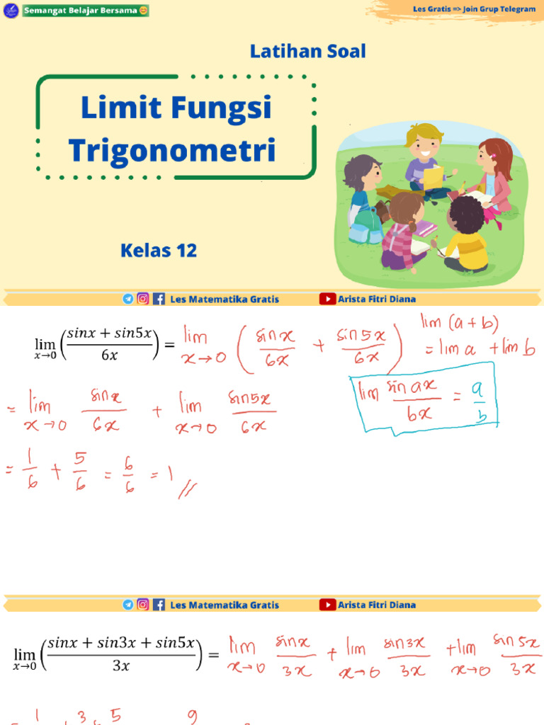 Soal Soal Limit Trigonometri Kelas 12