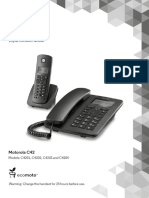 Corded Telephone With Digital Cordless Handset: Motorola C42