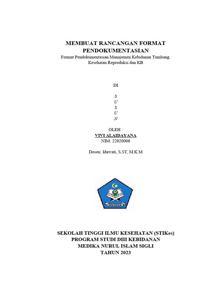 Rancangan Format Dokumentasi Kebidanan | PDF