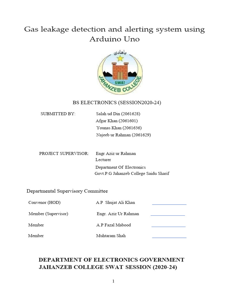 Gas Leakage Detection and Alerting System Using Arduino Uno Download