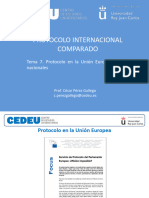 Tema 7. Protocolo en La Unión Europea. Protocolo Nacionales