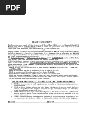 LEASE AGREEMENT for Field Office (Maqsood)
