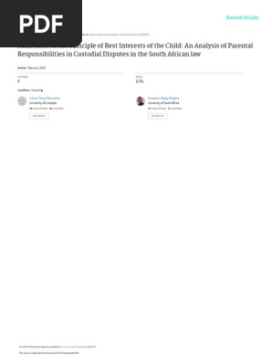 Parental Responsibilities in Custody Disputes