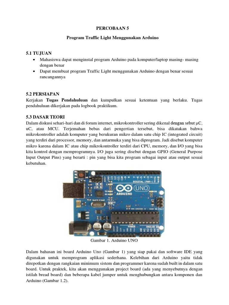Program Traffic Light dengan Arduino | PDF