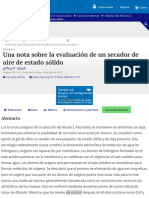 Una Nota Sobre La Evaluación de Un Secador de Aire de Estado Sólido - Estudios de Conservación - Vol 50, No 2