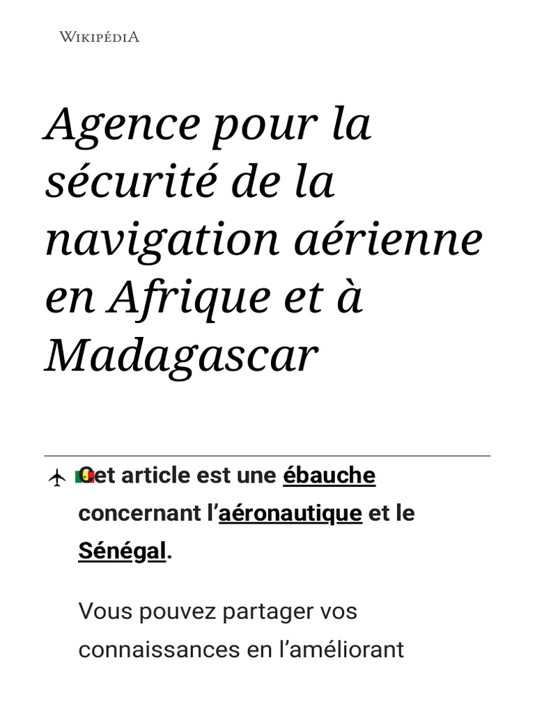 ASECNA : Sécurité aérienne en Afrique | PDF | Sécurité aérienne ...
