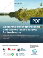 Corporate Water Stewardship and Science Based Targets