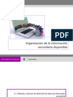 Unidad 5. Organización de La Información Secundaria Disponible