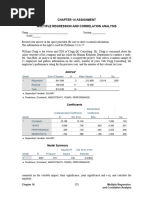 Multiple Regression and Correlation Analysis