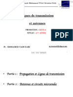 Lignes de Transmission Et Antennes: Académie Internationale Mohammed VI de L'aviation Civile