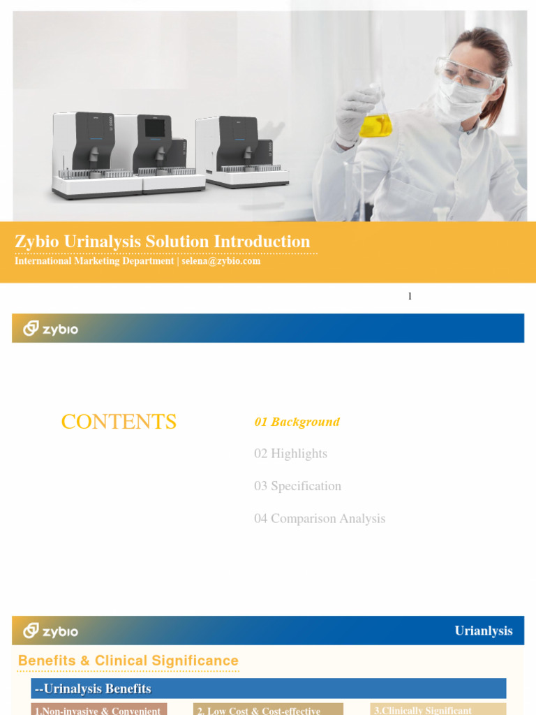 Zybio Urinalysis Products Introduction PDF Creatinine