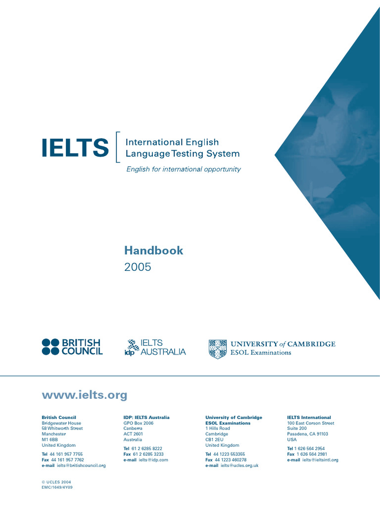 IELTS Handbook Overview 2005 | PDF | International English Language ...