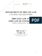 Private Law 372 - Framework 2024 First Semester
