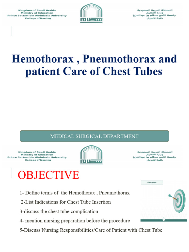 Final Chest Tube Care | Download Free PDF | Pulmonology | Respiratory ...