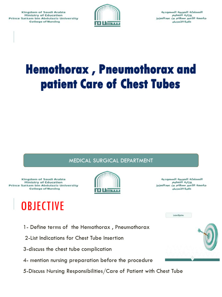 Final Chest Tube Care | Download Free PDF | Thorax | Clinical Medicine