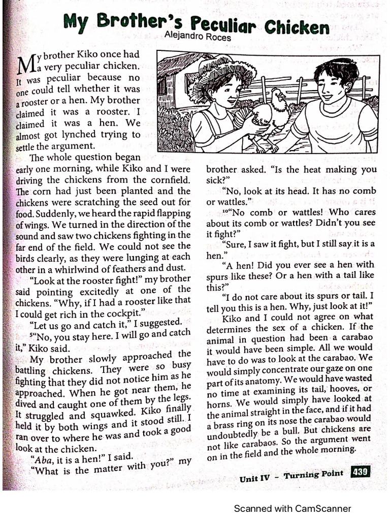 My Brothers Peculiar Chicken | PDF