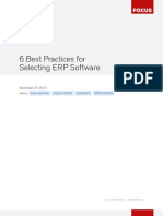 6 Best Practices For Selecting ERP Software: December 27, 2010 Topics