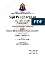 Sijil Penghargaan NG Kok Meng