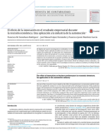 El Efecto de La Innovación en El Resultado Empresarial Durante La Recesión Económica. Una Aplicación A La Industria de La Automoción