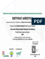 1138 Sertifikat Akreditasi Universitas Muhammadiyah Bandung Sarjana Ekonomi Syariah