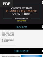 Construction Planning Equipments Methods