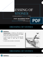 Dressing of Stones