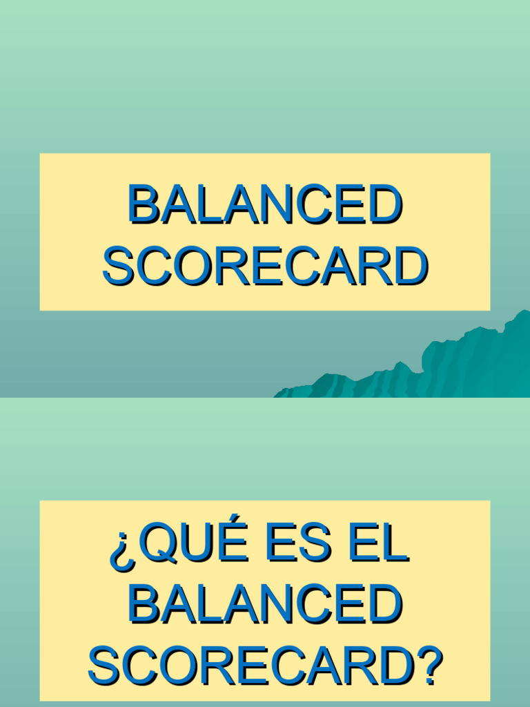 Balance Scorecard | PDF | Business | Negocios económicos