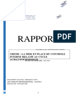 Rapport Contrôle Interne