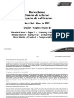 English B Listening Comprehension SL Markscheme