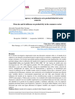 El Tamaño de La Empresa y Su Influencia en La Productividad Del Sector Comercio