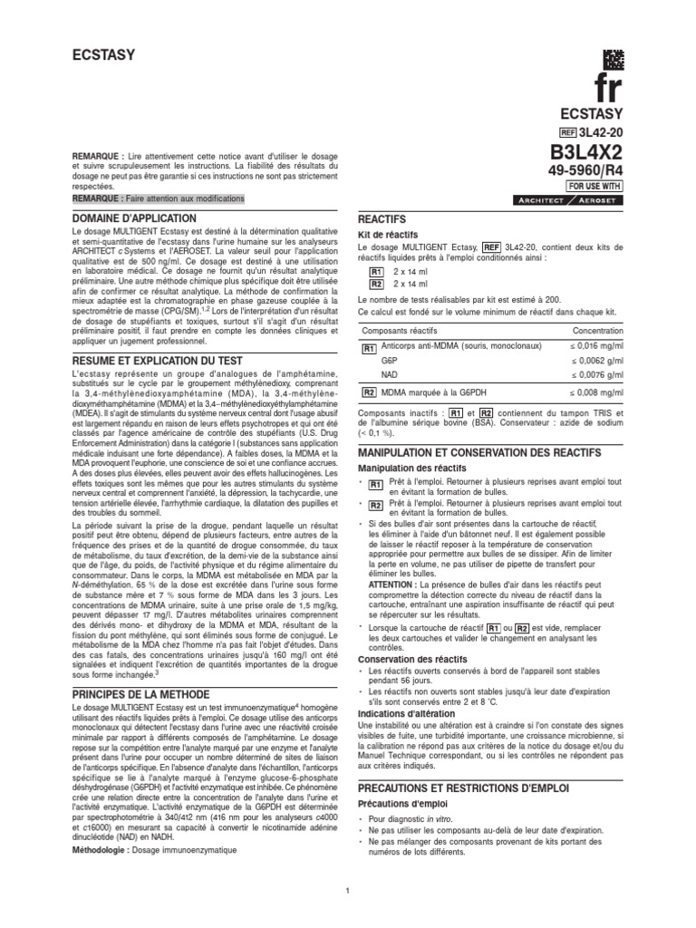 Dosage de l'Ecstasy en Urine | PDF | Chimie analytique | MDMA