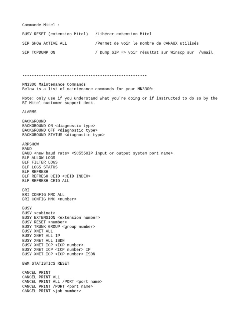 Mitel busy reset command download free pdf internet protocols