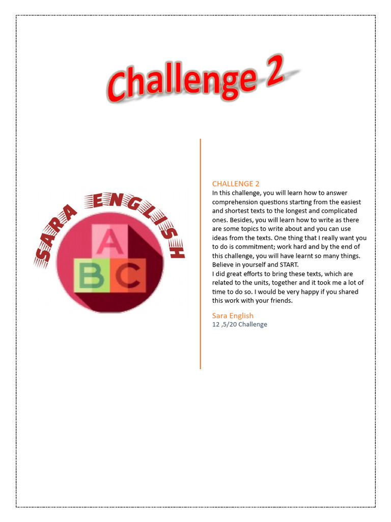 Comprehension Skills Challenge Guide | PDF | Sustainability | Ecology