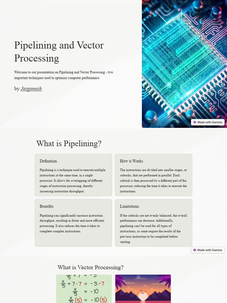 Pipelining and Vector Processing | PDF | Parallel Computing | Central ...